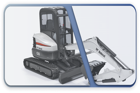 Мини-экскаватор для работ в стесненных условиях